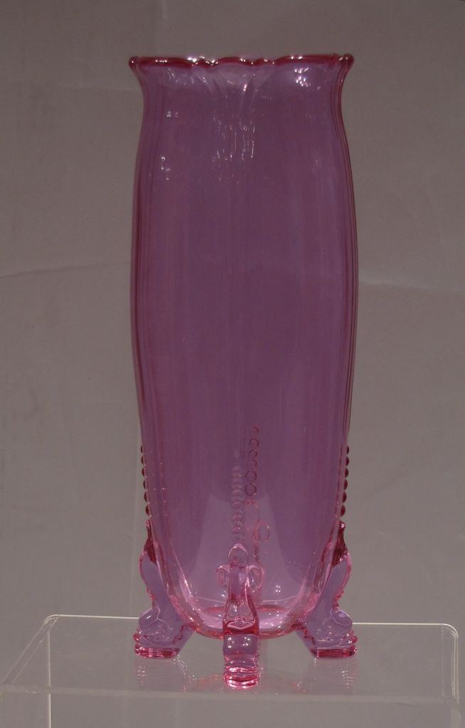 Heisey #1401 Empress 9 inch Footed Vase, Alexandrite, 1930-1935