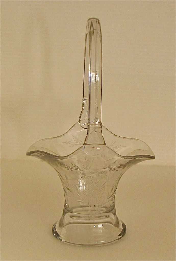 Heisey #463 Bonnet, crystal, unk cutting, 1915-1933