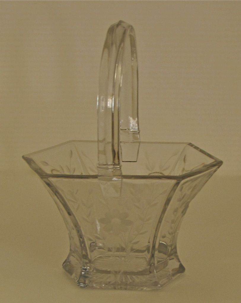 Heisey #458 Picket, crystal, unk cutting 1915-1933