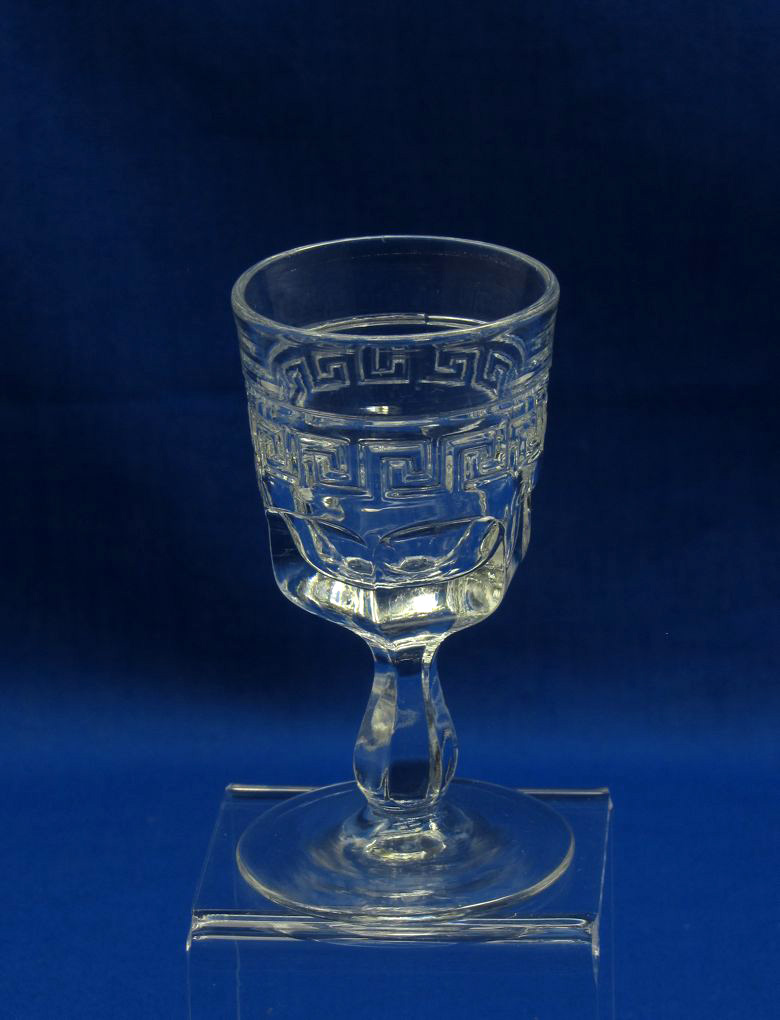 Heisey #433 Greek Key Goblet, Crystal. 1911-1920's