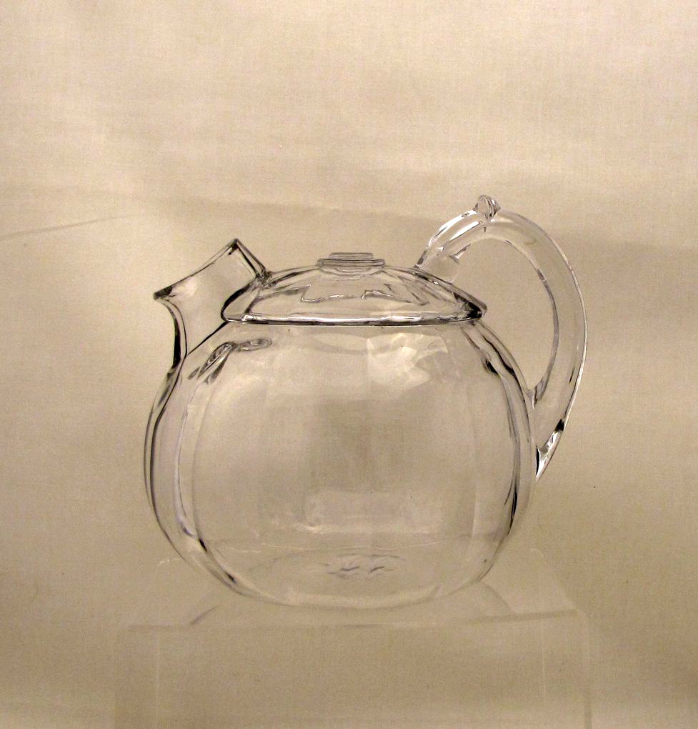Heisey #1231 Ribbed Octagon Rum Pot, Crystal, 1925-1936