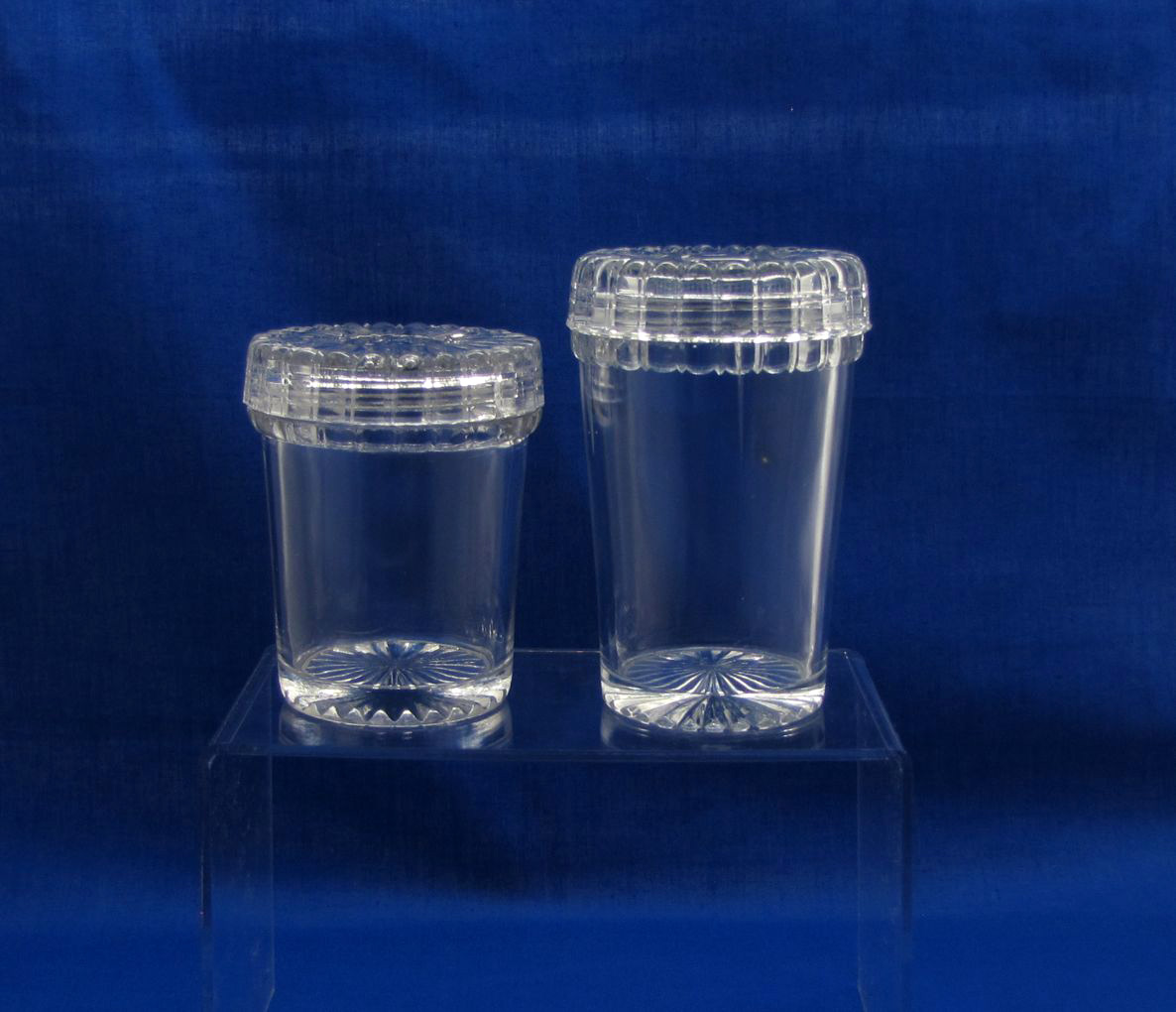 Heisey jelly tumbler with screw glass top