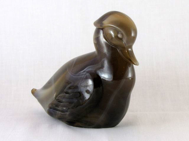 Heisey By Imperial Wood Duck (Sittin Duck) Carmel Slag 1969-1978