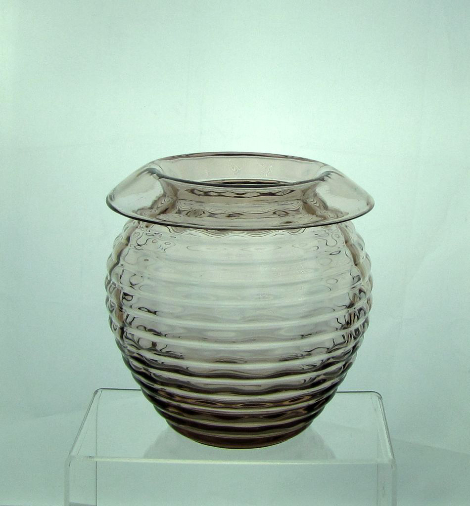 Heisey #3359 Plateau Rose Bowl Vase, 6 inch, Diamond Optic, Hawthorne,