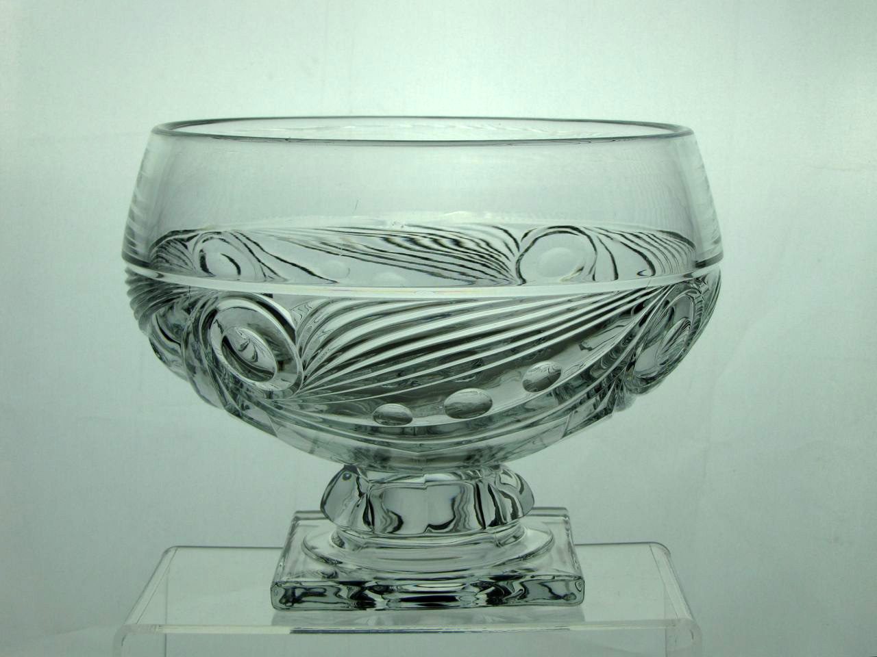 Heisey #1405 Ipswich Footed Fruit Bowl ?, Crystal, 1931-1946 Crystal on