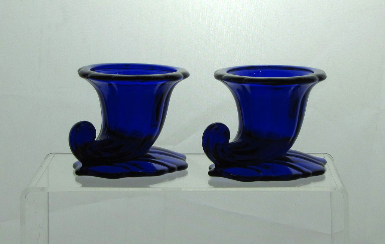 Heisey #1428 Warwick Individual Vase, Cobalt, 1933-1941