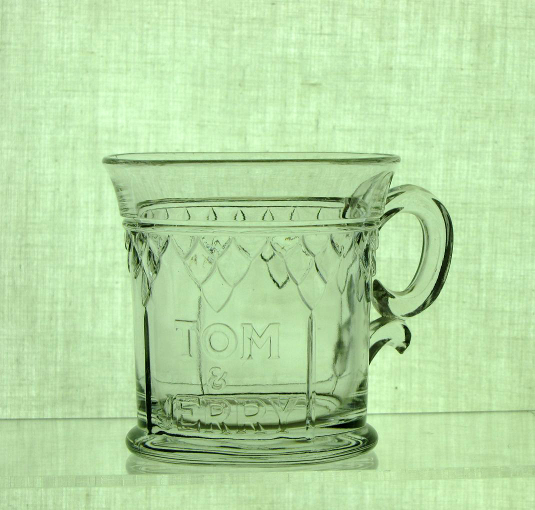 Heisey #1434 Tom & Jerry Mug, Crystal, 1933-1935