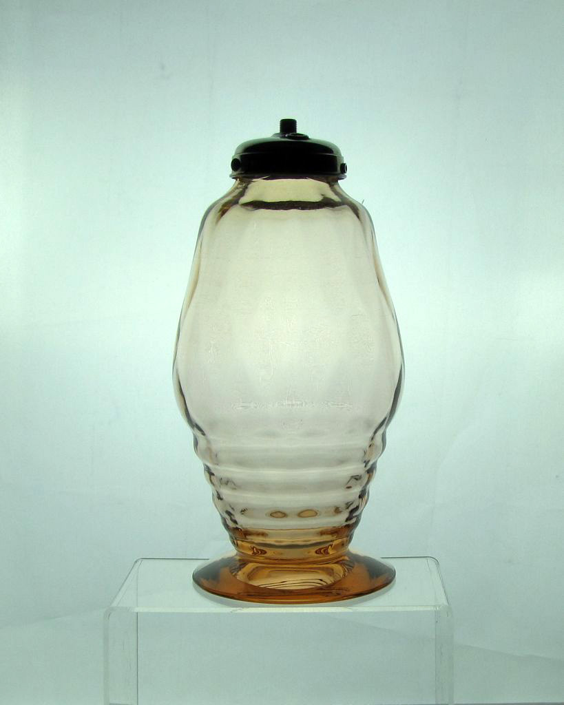 Heisey #3480 Donna Water Lamp ? Diamond Optic, Flamingo, 1925-1935