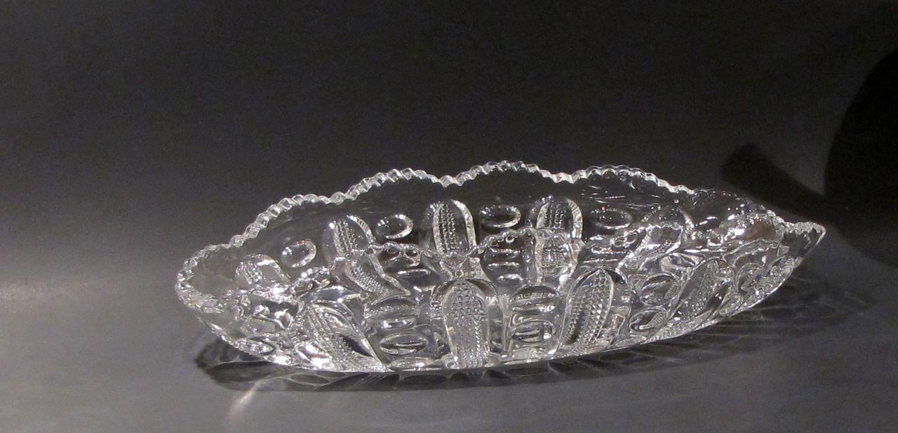 Heisey #305 Punty & Diamond Point 12 inch bowl, crystal 1900-1907