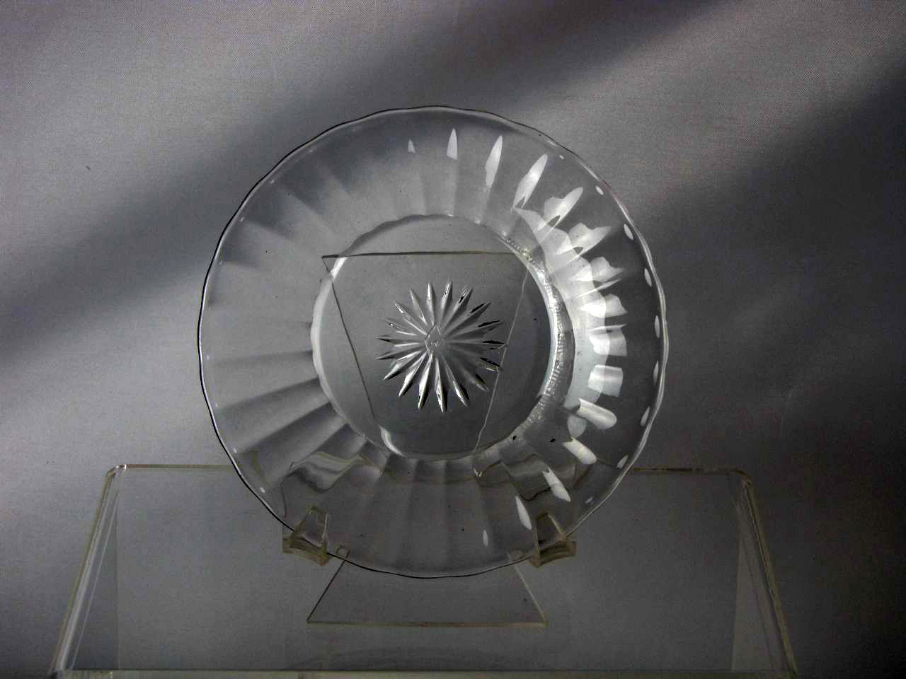 Heisey #407 Coarse Rib Plate, Crystal, 1923-1937