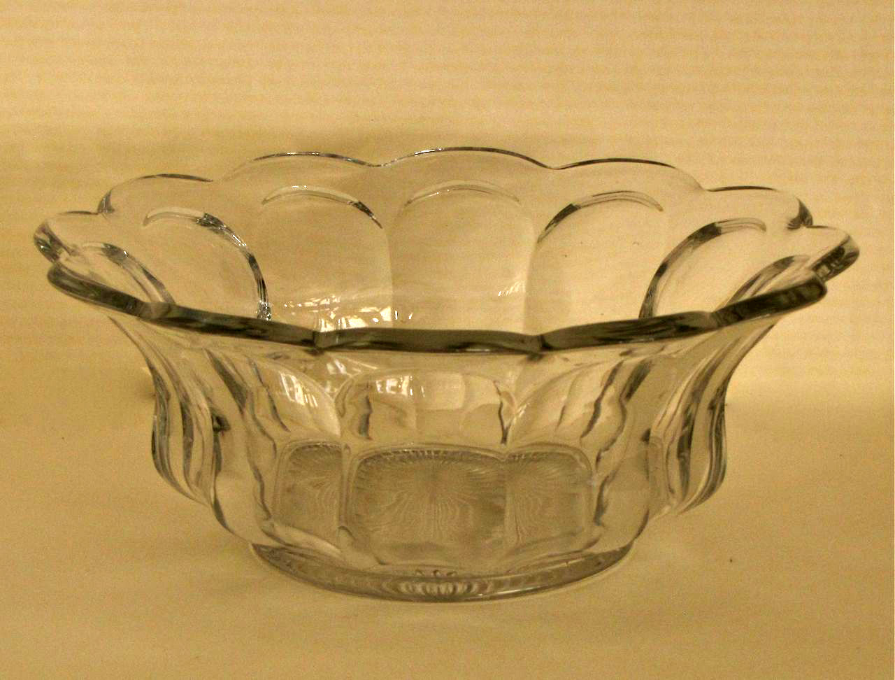 Heisey 3341 Puritan Nappy, Flared, crystal,1903-1938