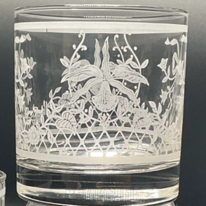 Gay Fad Orchid Etch Glass
